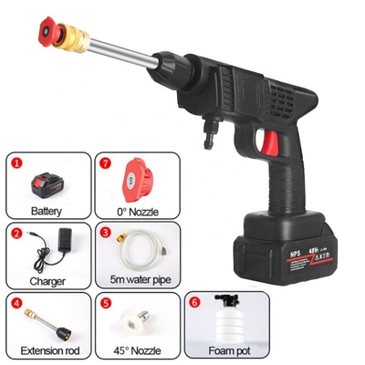 ABS Professional Portable Cordless Adjustable Car High Pressure Water Guns With Lithium Battery